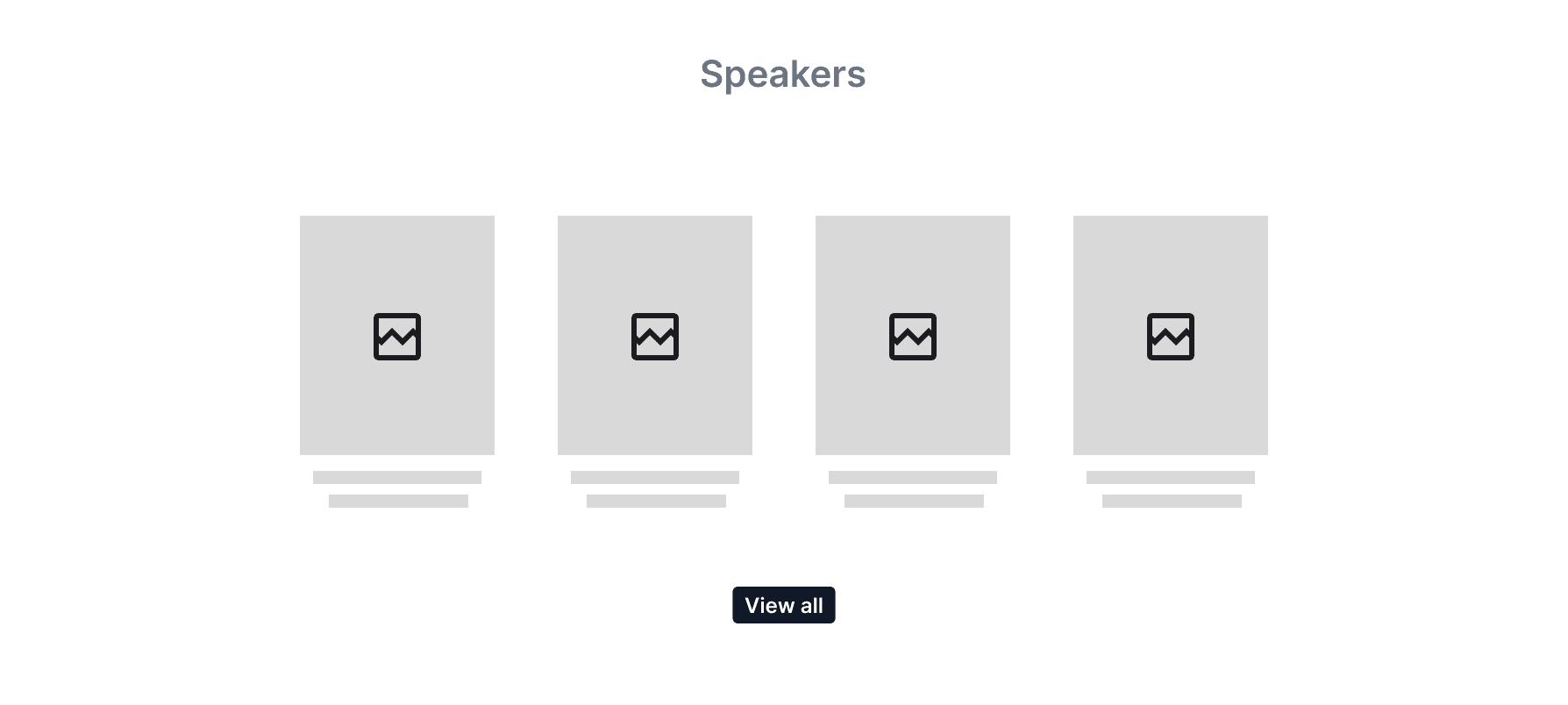 Speakers (Landing Page) Wireframe
