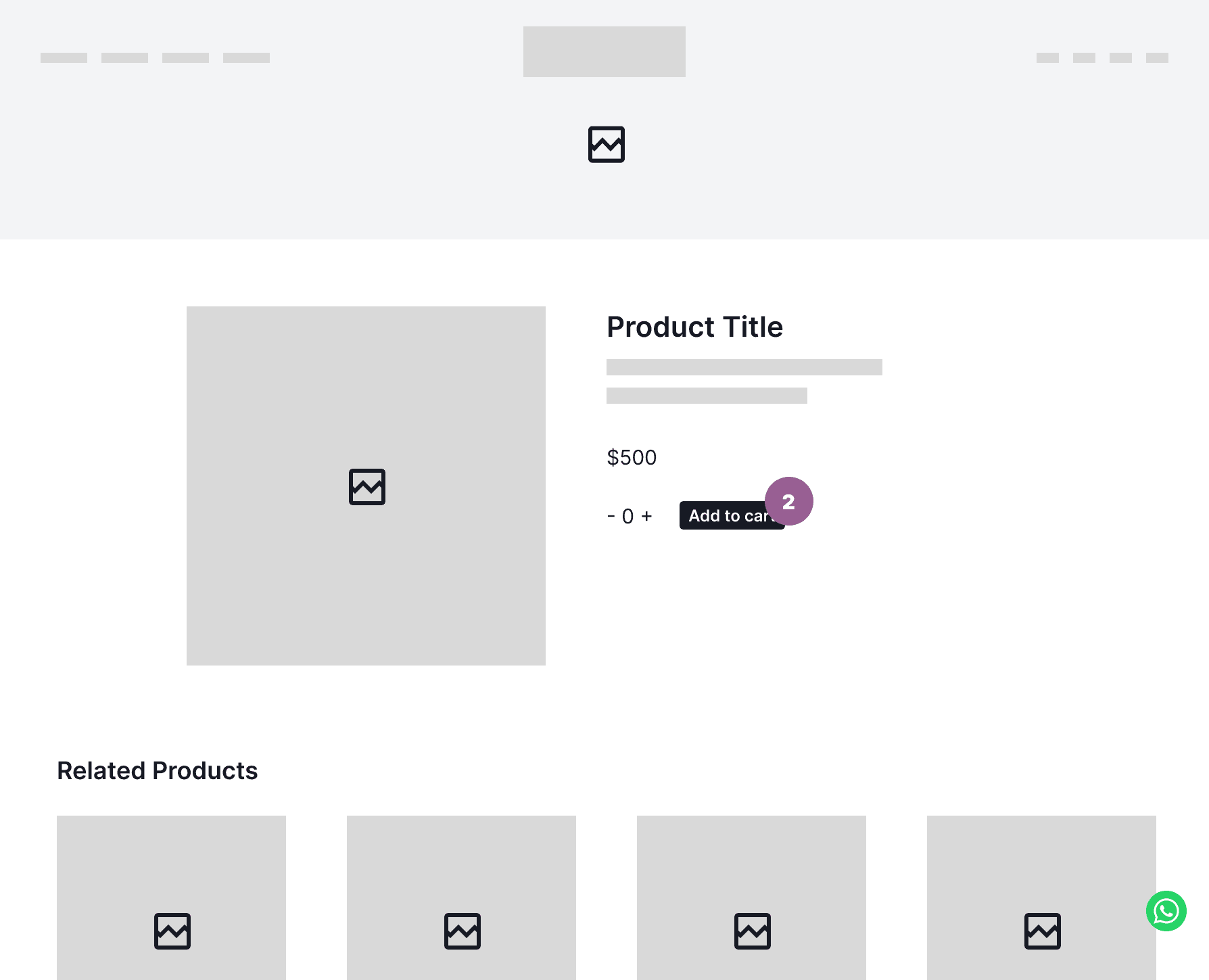 Product Detail Wireframe