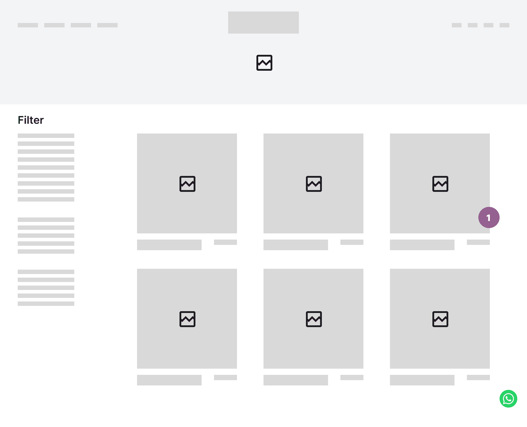 Shop Page Wireframe